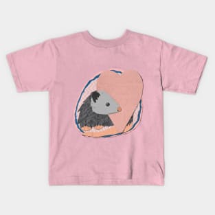 Paper Craft Valentine's Opossum Kids T-Shirt